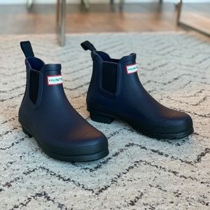 Hunter Original Chelsea Rain Boots - Navy, Size 7
